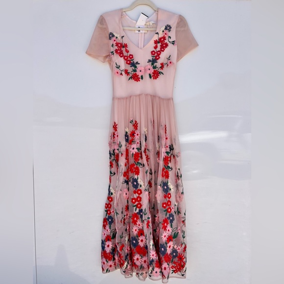 NWT Maje pink floral gown - Picture 2 of 8